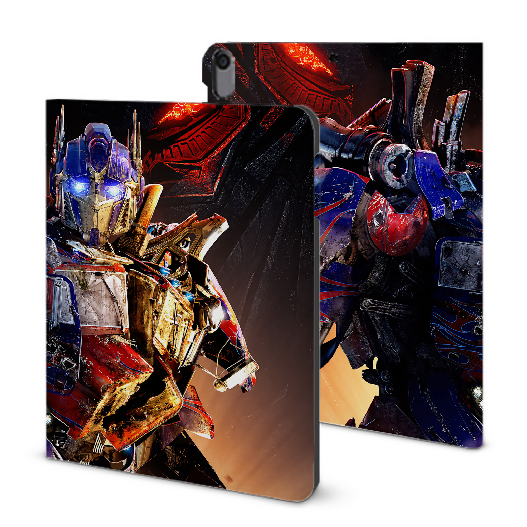 （画像用） Transformers トランスフォーマー IPad ケース ブック型 PUレザー TPU 耐衝撃 軽量 薄型 ペン収納なし 全面保護 IPad 各モデル対応